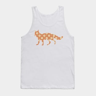 Fox Silhouette with Pattern Tank Top